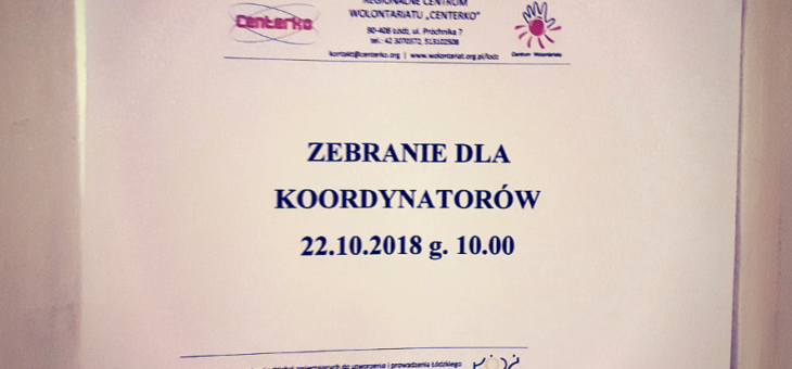 zebranie koordynatorów wolontariatu